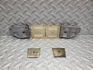 W126 Coupe door window guide bracket pair used OEM