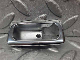 W123 Coupe door lock handle surround chrome used OEM
