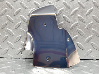 W123 Coupe b pillar chrome cover plate left side used OEM