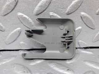 W124 front seat rail trim cover grey used OEM