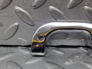 W126 interior chrome door latch trim left used OEM