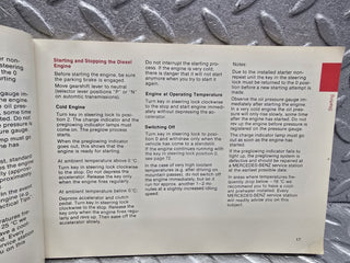 W201 Baby Benz owner's manual used OEM