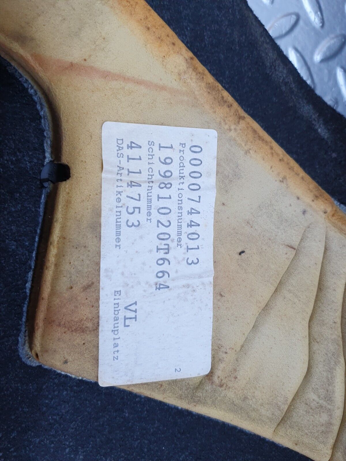 41761 Mercedes-Benz W202 C200 Front Left Floor Carpet