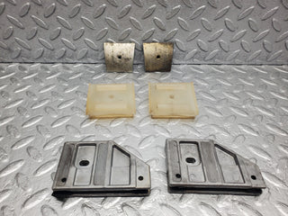 W126 Coupe door window guide bracket pair used OEM