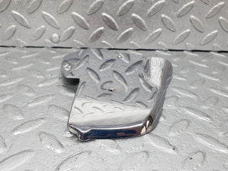 W123 Coupe b pillar chrome cover plate left side used OEM