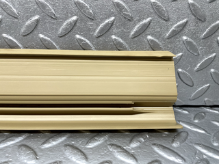 W123 rear left door sill trim beige used OEM