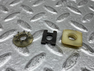 W109 front right door glass holder used OEM