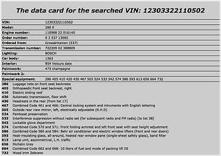 16102 Mercedes-Benz W123 280E Mirror Control Switch 2018200610