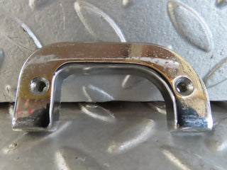 W123 right chrome door latch trim used OEM