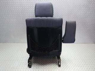 W123 front left passenger seat blue used OEM