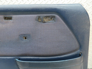 W123 Coupe front left door card blue used OEM