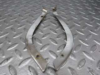 W116 headlight upper chrome trim pair used OEM