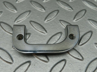 W123 left interior chrome door latch trim used OEM