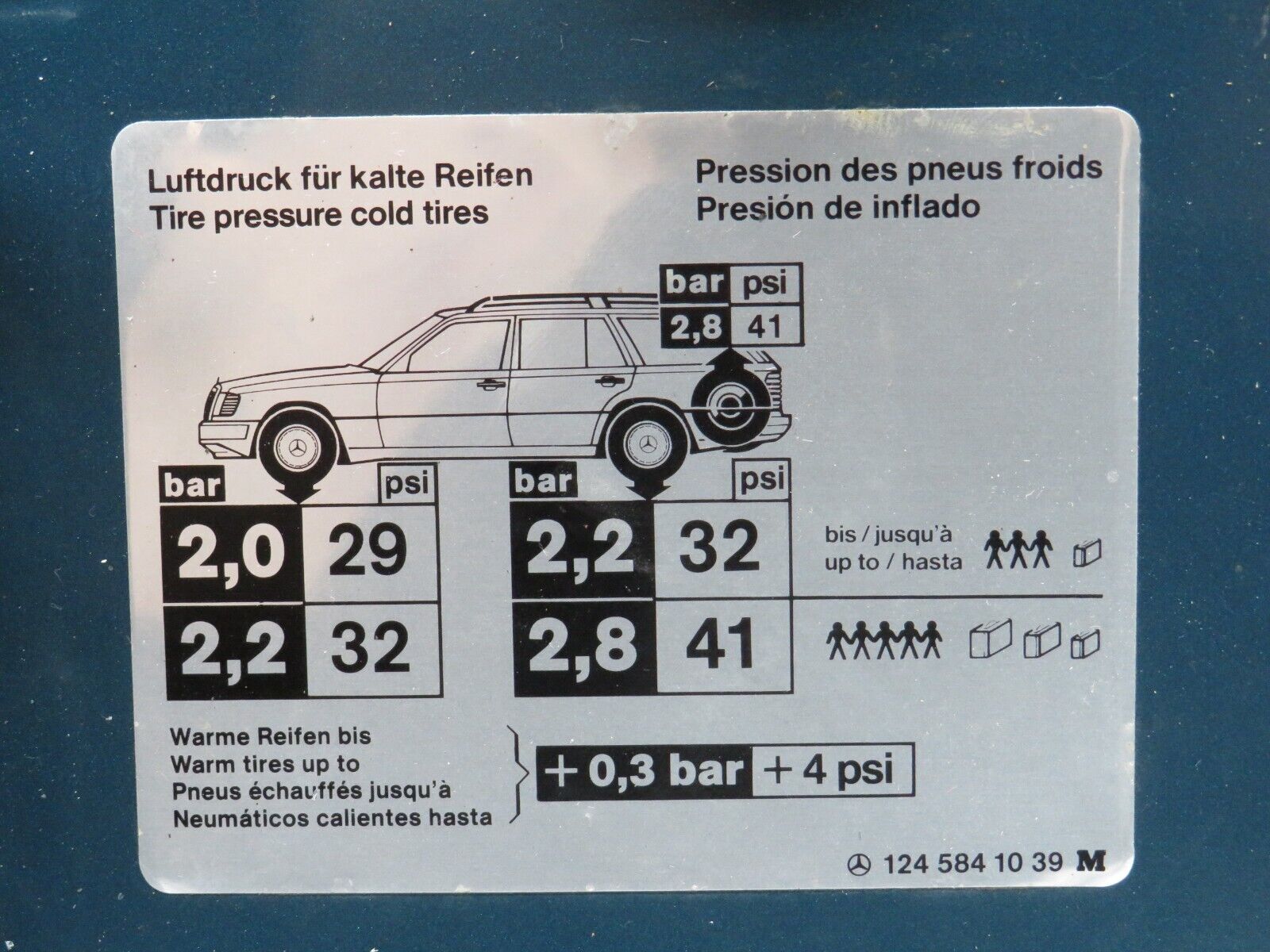 27603 Mercedes-Benz S124 300TE Wagon Fuel Tank Flap Cap 1245841039