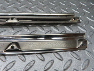 R129 SL folding top rail chrome trim cover pair used OEM