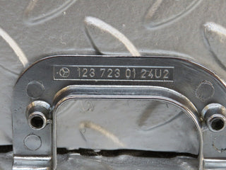 W123 Wagon left interior chrome latch trim used OEM