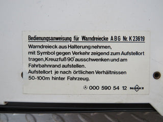 26388 Mercedes-Benz C124 220CE Warning Triangle 0005905412