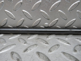 W124 Coupe rear left window exterior chrome trim used OEM