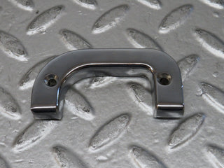W123 left interior door chrome latch trim used OEM