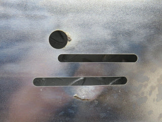 W123 front chrome number plate holder used OEM