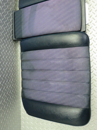 W123 Coupe rear seat bottom blue half leather used OEM