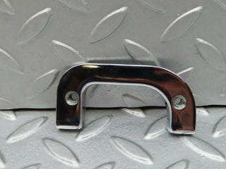 W123 right interior chrome door latch trim used OEM