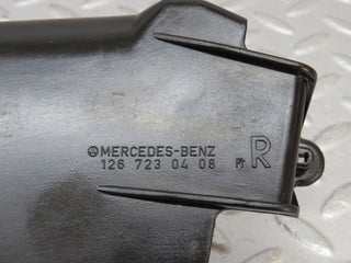 W126 front right door lock inner cover used OEM