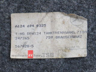 34064 Mercedes-Benz W124 260E Fuel Tank Cover Plate Carpet 1246940325