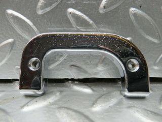 W123 Coupe right chrome door latch trim used OEM