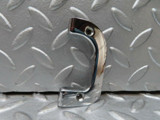 W123 Coupe left chrome door latch trim used OEM