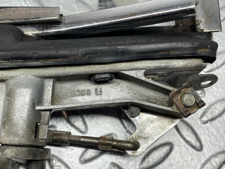 W108 front left quarter window used OEM