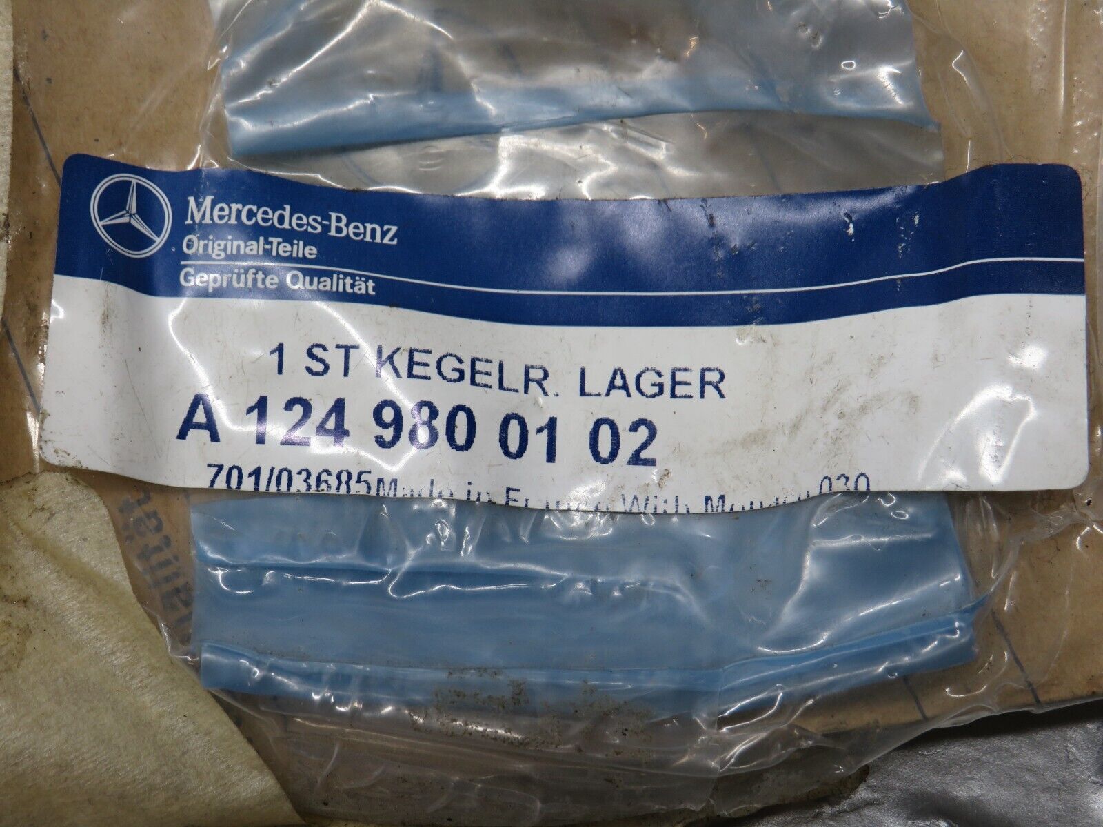 38201 Mercedes-Benz Tapered Roller Bearing TIMKEN JLM300816 New 1249800102