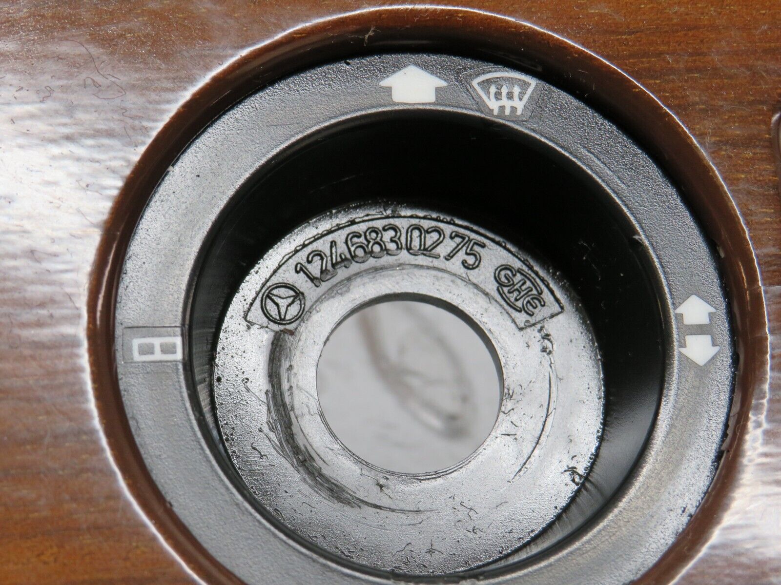 34045 Mercedes-Benz W124 260E Heater Control Panel Wood Trim 1246880275