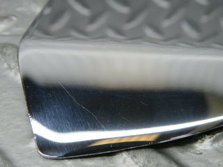 W123 Coupe b pillar chrome cover plate left side used OEM