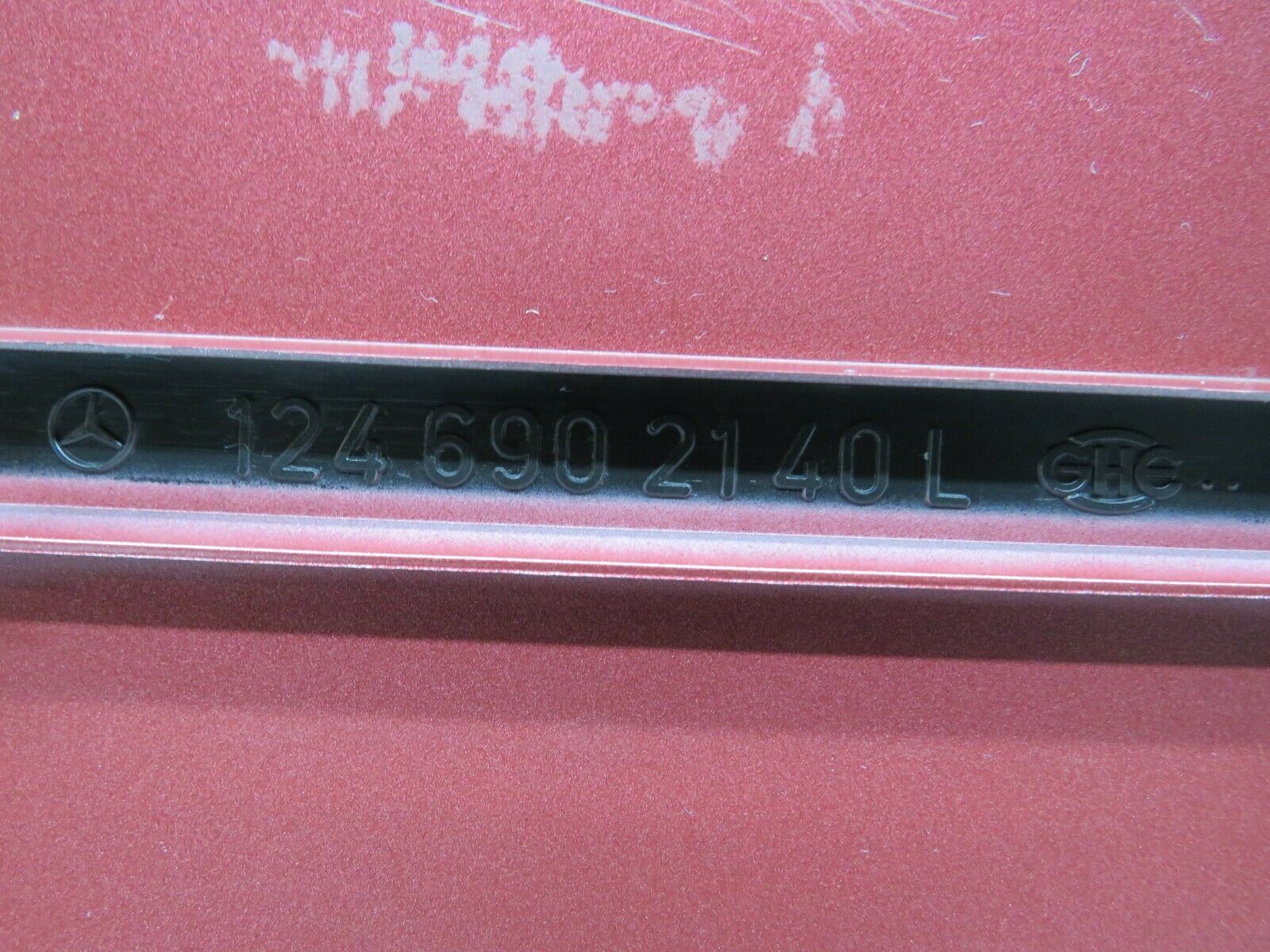 22317 Mercedes-Benz C124 E220 Coupe Left Door Moulding Trim Blue 1246902140