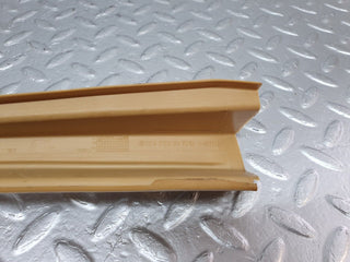 W124 front left door window frame trim palomino used OEM