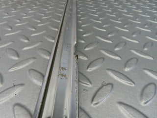 W116 rear left door chrome trim used OEM