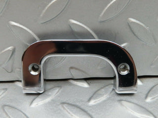 W123 right interior chrome door latch trim used OEM