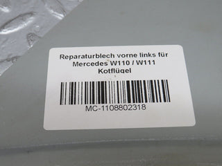 40348 Mercedes-Benz W110 230 Front Left Wing Fender Repair Panel