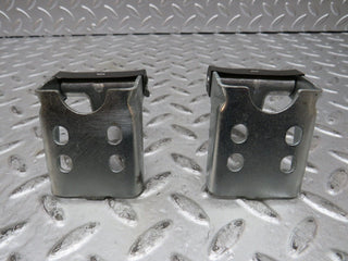W124 Wagon rear seat hinge pair with cover used OEM