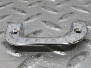 W123 left interior chrome door latch trim used OEM