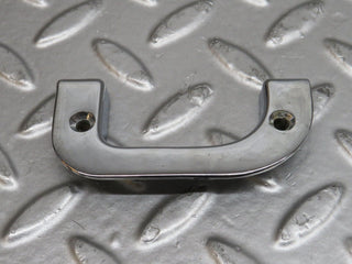 W123 left interior chrome door latch trim used OEM