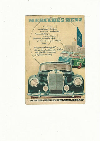 3013 Advertising card 1956s Mercedes-Benz