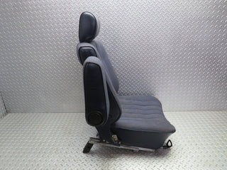 W123 front left passenger seat blue used OEM