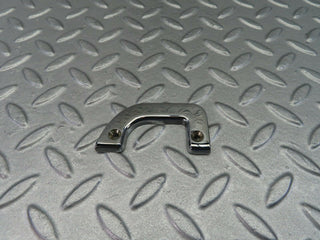W115 left interior chrome door latch trim used OEM