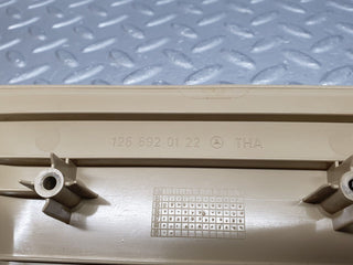 40894 Mercedes-Benz W126 300SE B Pillar Bottom Cover Left Beige 1266920122