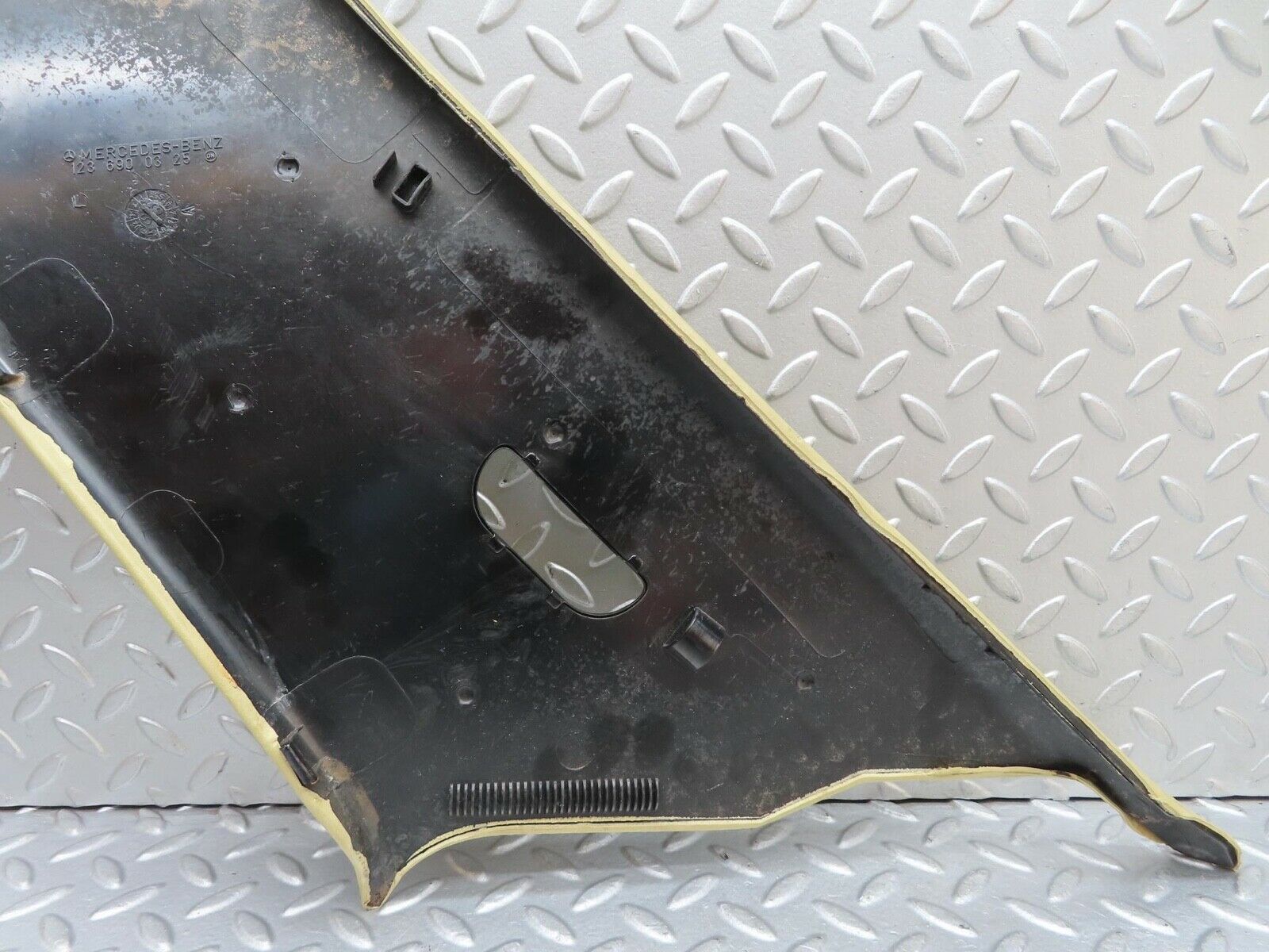 15313 Mercedes-Benz W123 230E C Pillar Cover Panel Left Beige 1236900325