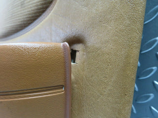 W123 front left door card panel beige light brown used OEM