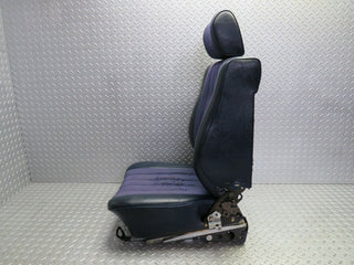 W123 Coupe front right seat blue half leather used OEM