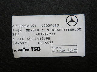 34814 Mercedes-Benz W210 320E Boot Trunk Carpet Panel 2106931591